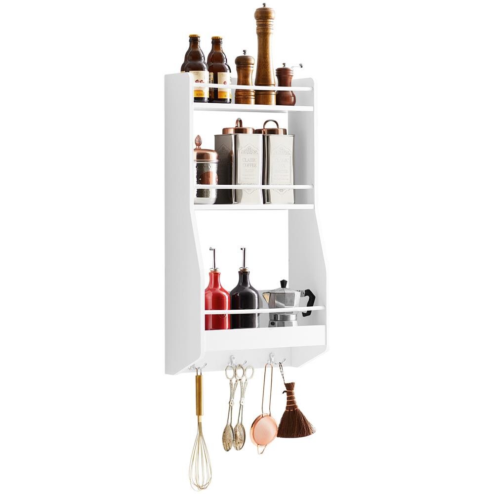 Pensile Cucina Organizzazione Portaspezie Cucina Salvaspazio Organizer Cucina Per Pensile Mensola Da Appendere Al Muro Kcr12-w - Foto 1