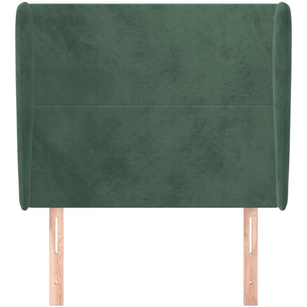 Testiera Ad Orecchio Verde Scuro 103x23x118/128cm In Velluto - Foto 3