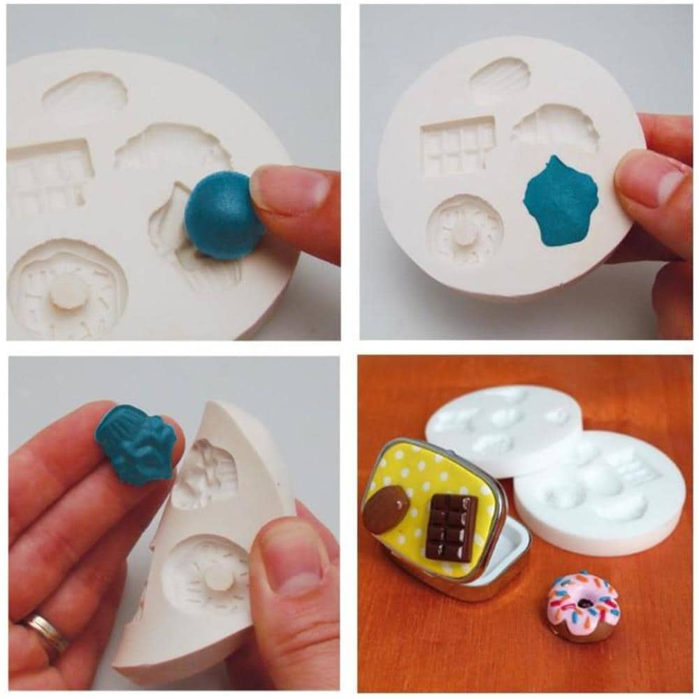 2 Stampini In Silicone Per Pasta Polimerica - Delizie - Foto 1