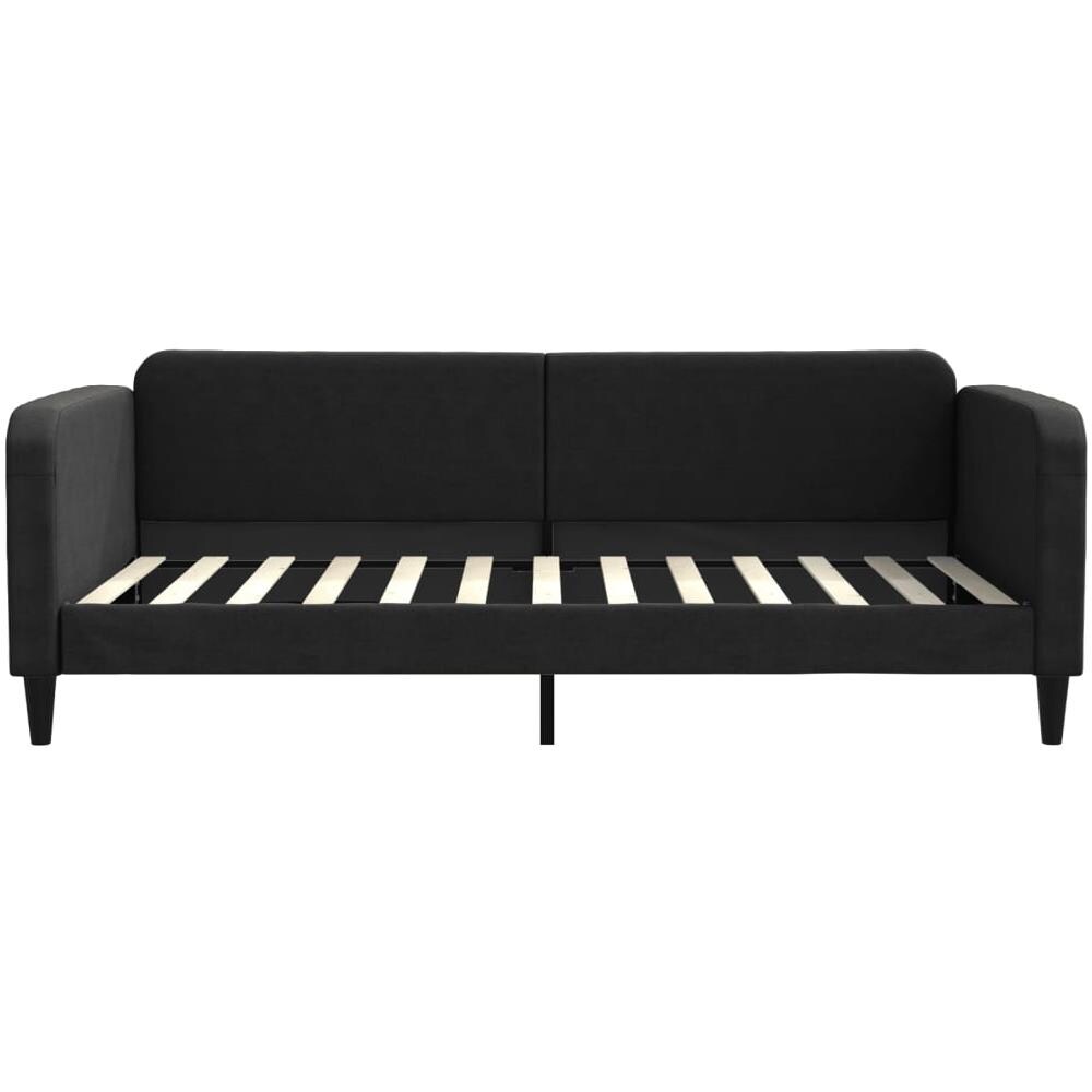 Letto Da Giorno Nero 100x200 Cm In Tessuto - Foto 2