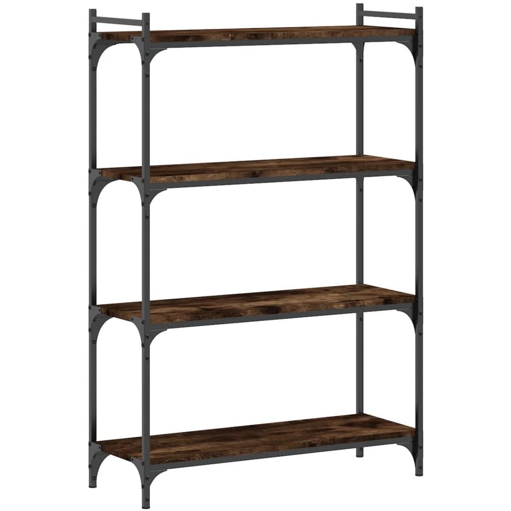 Libreria A 4 Ripiani Rovere Fumo 80x30x120 Cm Legno Multistrato - Foto 2