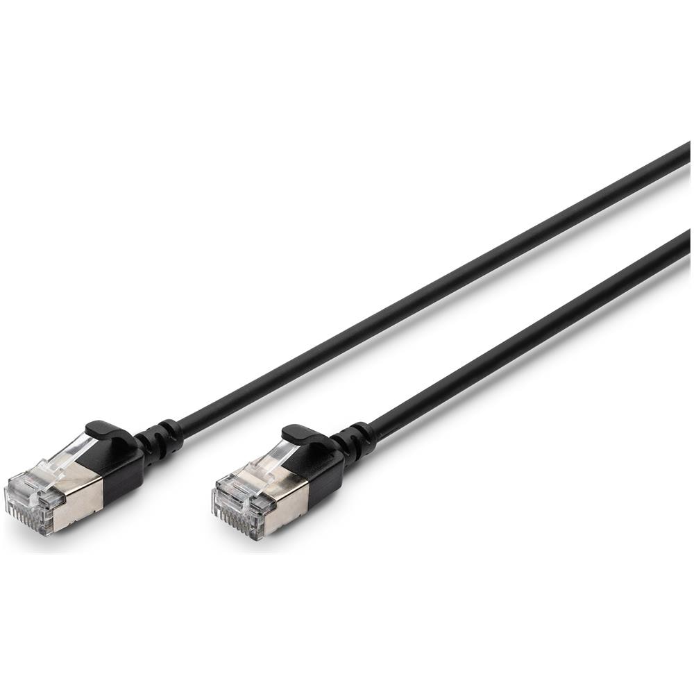 Cavo patch CAT 6A F-FTP Slim, 0,3 m, nero - Foto 1