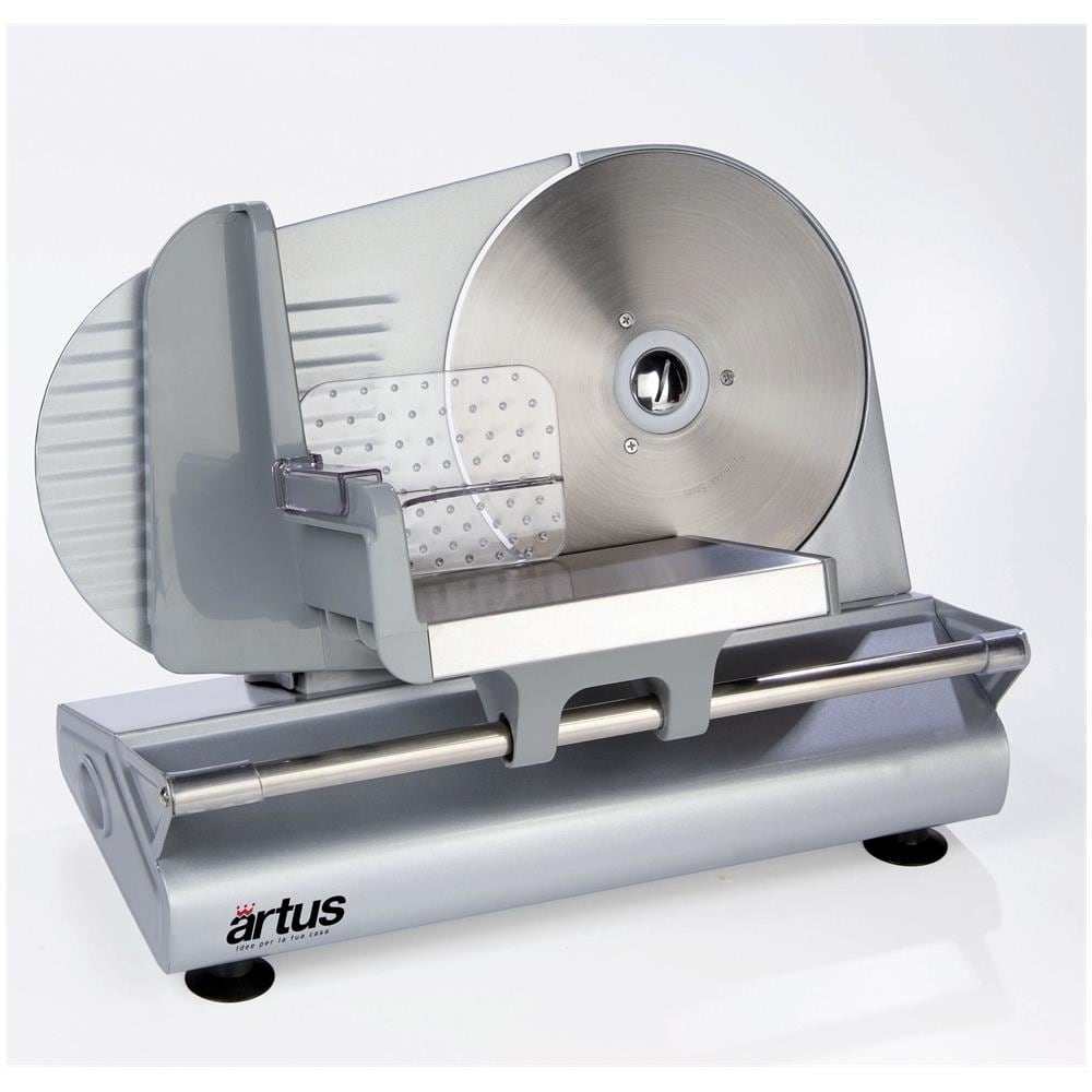 Affettatrice 150W struttura in metallo lama in acciaio inox diametro 220 mm - Foto 4