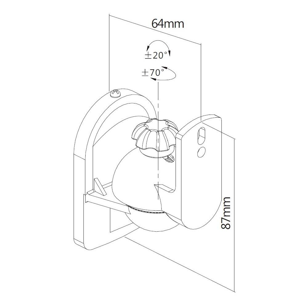 ICA-SP SS28 - Coppia Staffe Speakers a Parete Universali Regolabili - Foto 2