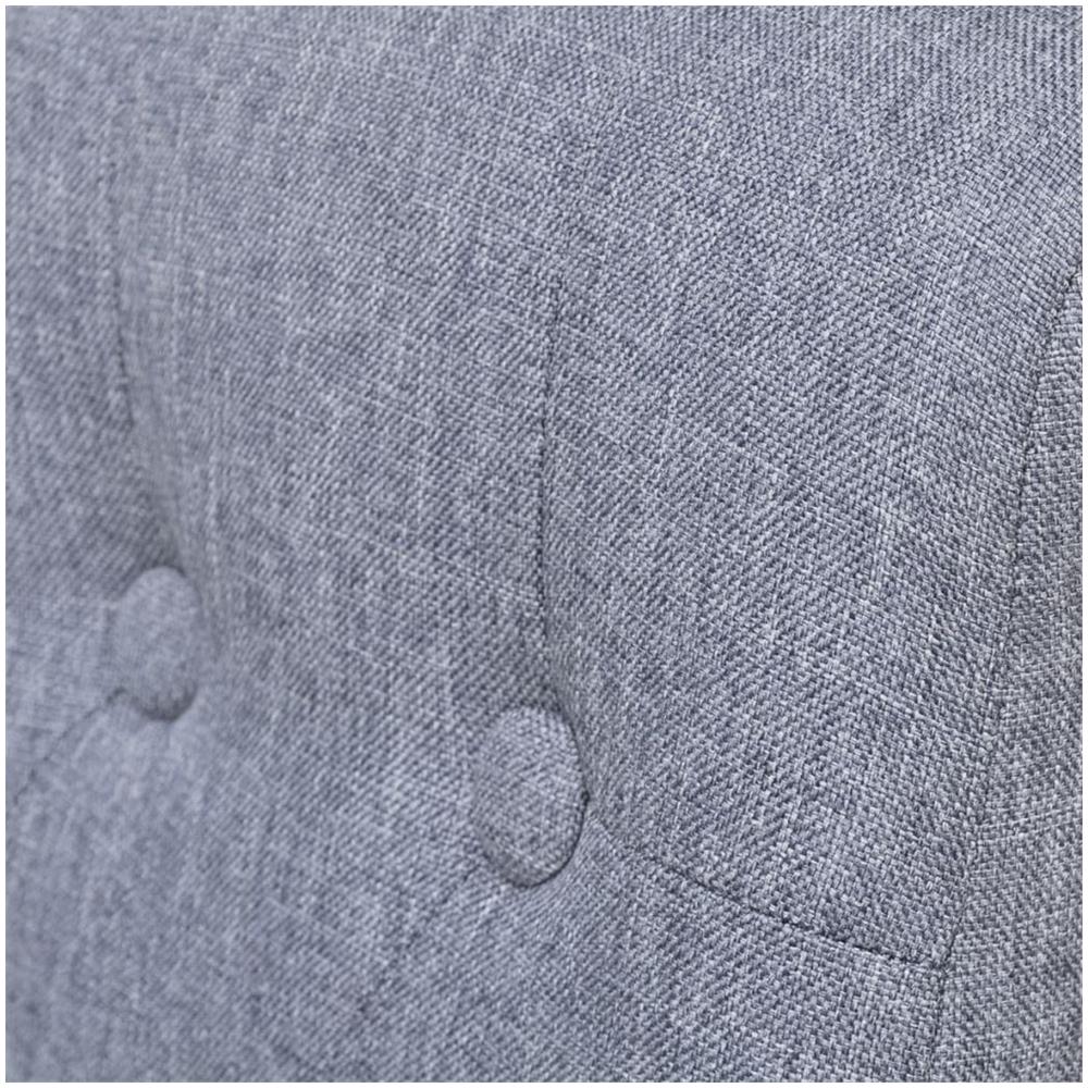 Sedie da Pranzo 4 pz Grigio Chiaro in Tessuto - Foto 2