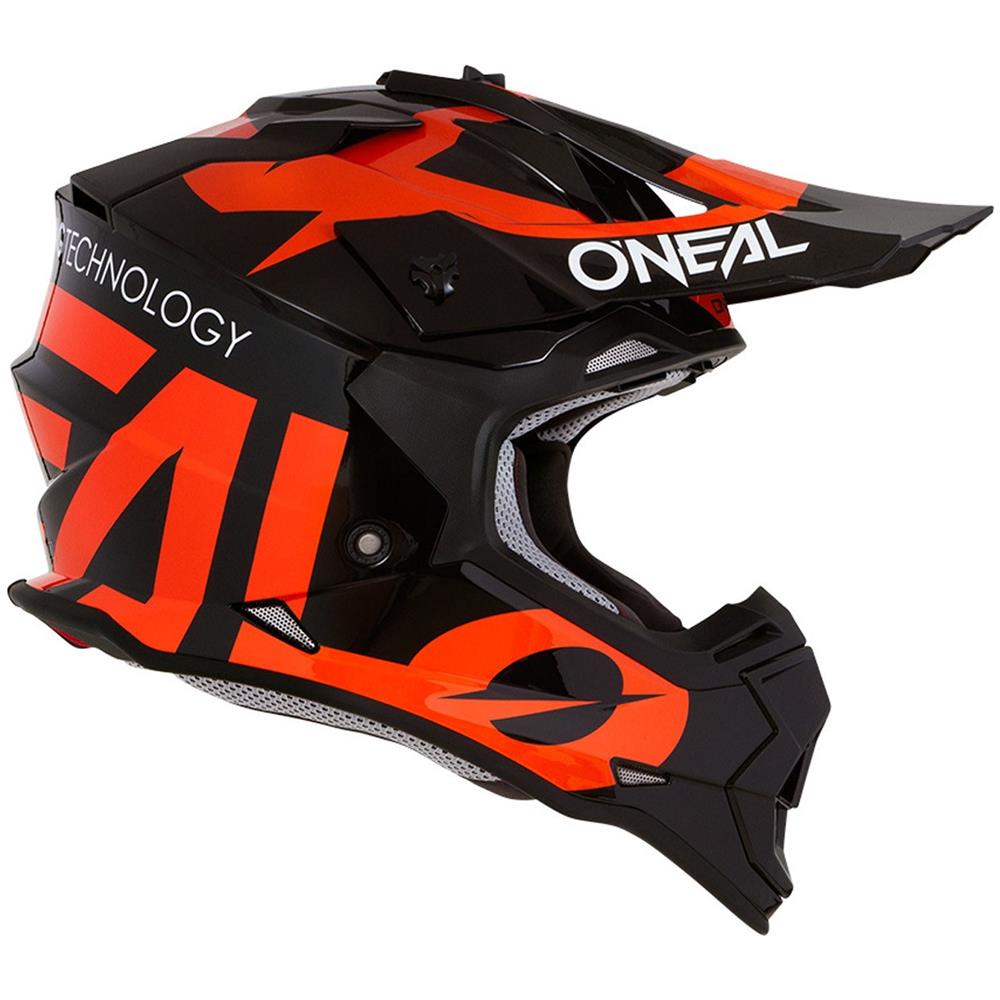 Casco Mx Bambino Oneal 2019 2series Slick Nero Arancio (m Bambino, Nero)  - Foto 2