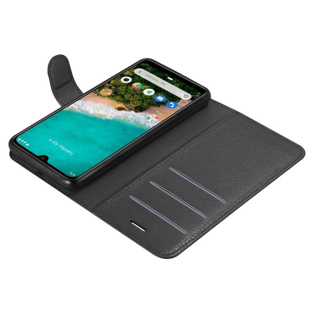 Custodia Compatibile Con Xiaomi Mi A3 In Nero Carbone - Coperchio Protettiva Con Chiusura Magnetica, Funzione Stand E Tasca Per Le Carte - Foto 8