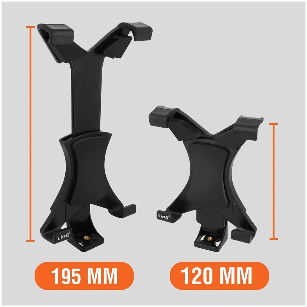 Adattatore Treppiedi Smartphone Tablet Universale 1/4 Vite Standard Linq Nero - Foto 2