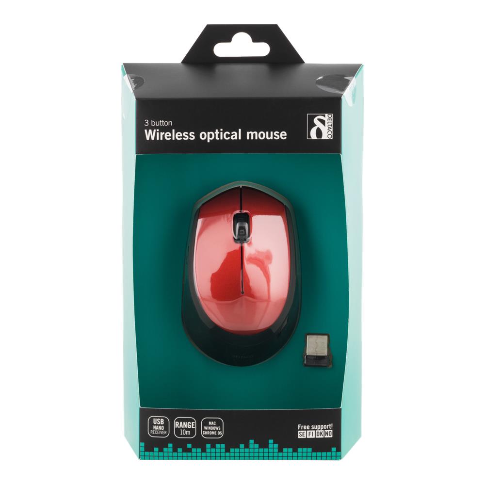 Mouse Ottico Wireless 2.4ghz, 3 Pulsanti Con Scroll, 1200 Dpi, Rosso - Foto 8