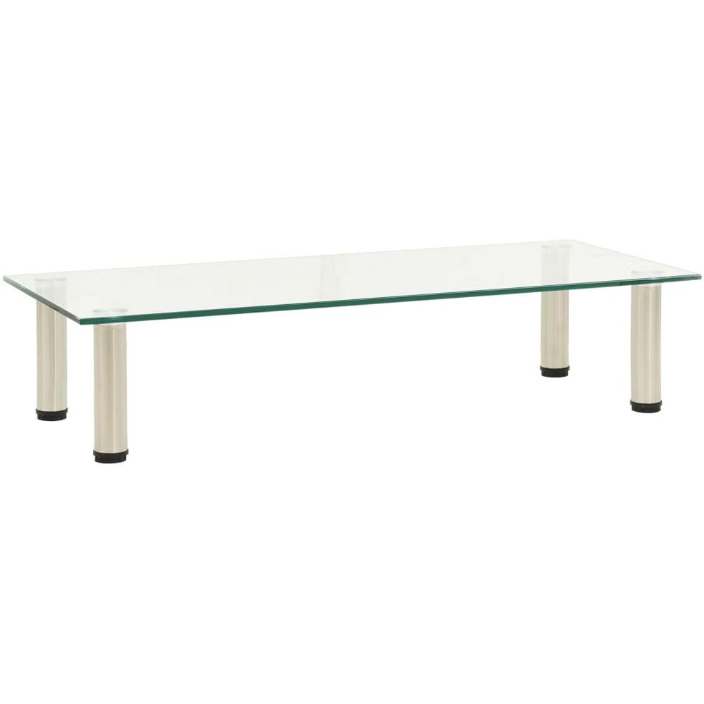 322766 TV Stand Transparent 80x35x17 cm Tempered Glass - Foto 1