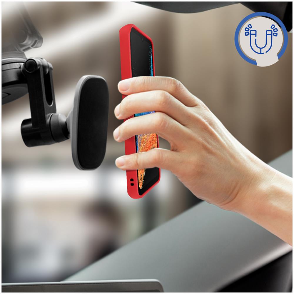 Cover Samsung Galaxy Xcover 6 Pro Bimateria Anello Metallico Supporto Rossa - Foto 2