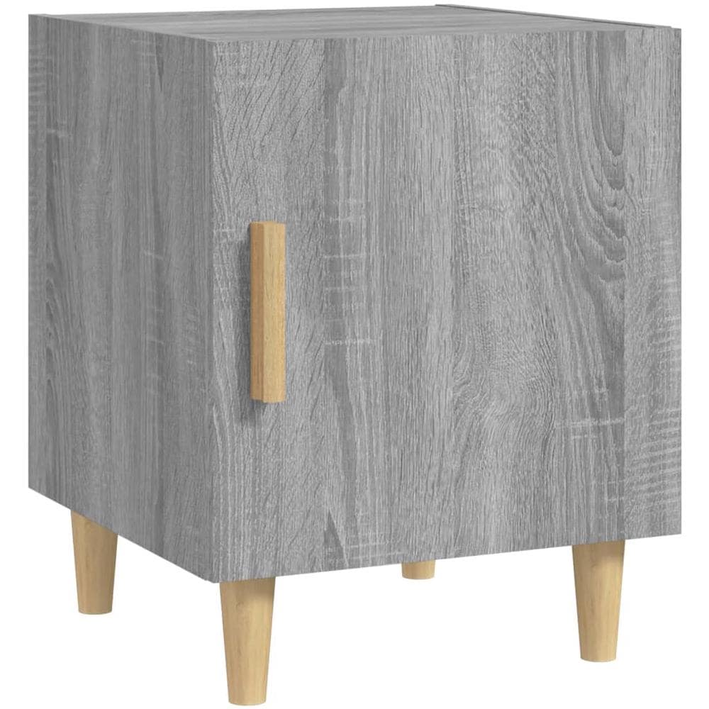 Comodino Grigio Sonoma In Legno Multistrato - Foto 1