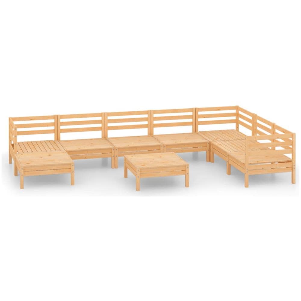 Set Salotto da Giardino 9 pz in Legno Massello di Pino - Foto 2