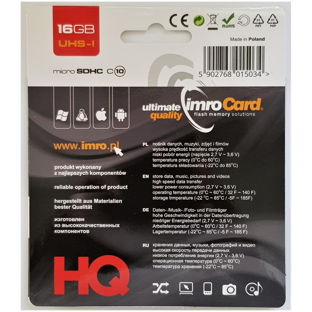 10/16G UHS-I memoria flash 16 GB MicroSDHC Classe 10 - Foto 2