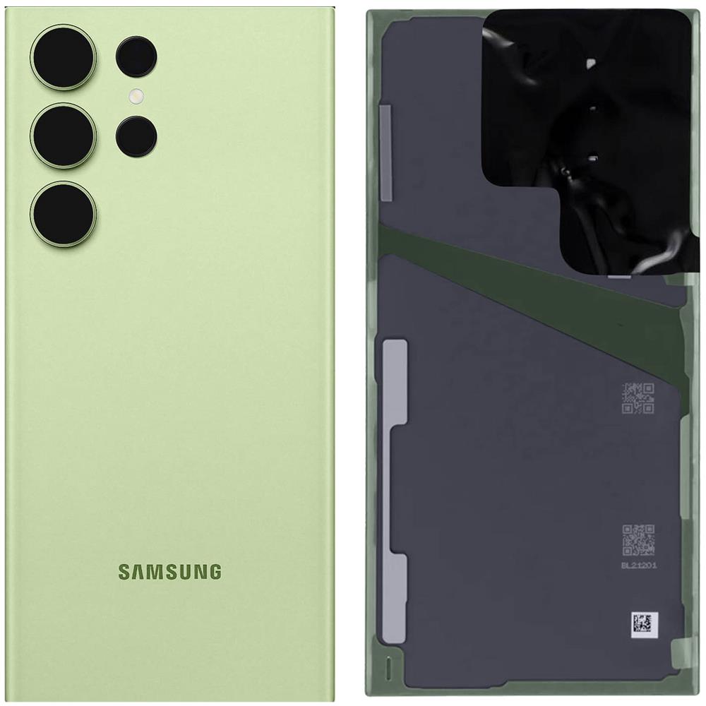 Vetro Retro Originale Galaxy S23 Ultra + Lente Fotocamera, Lime - Foto 2