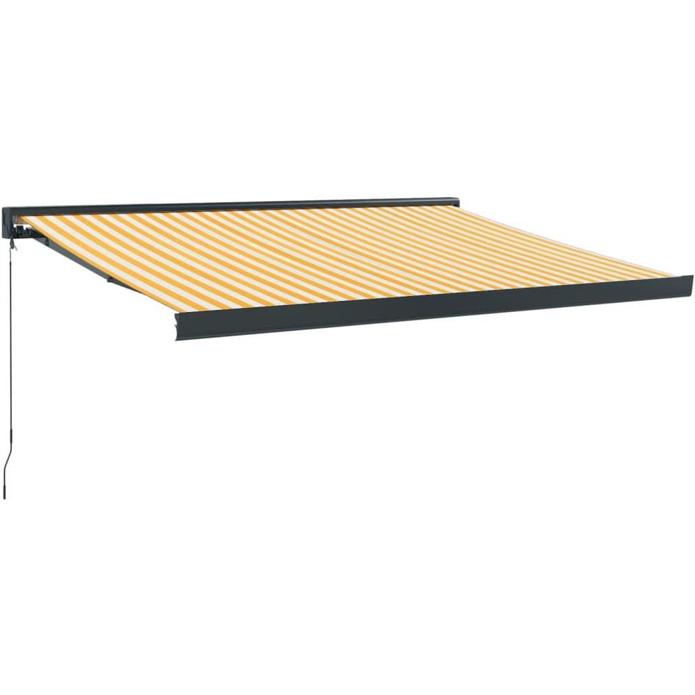 Tenda Retrattile Gialla E Bianca 3x2,5 M In Tessuto E Alluminio - Foto 1