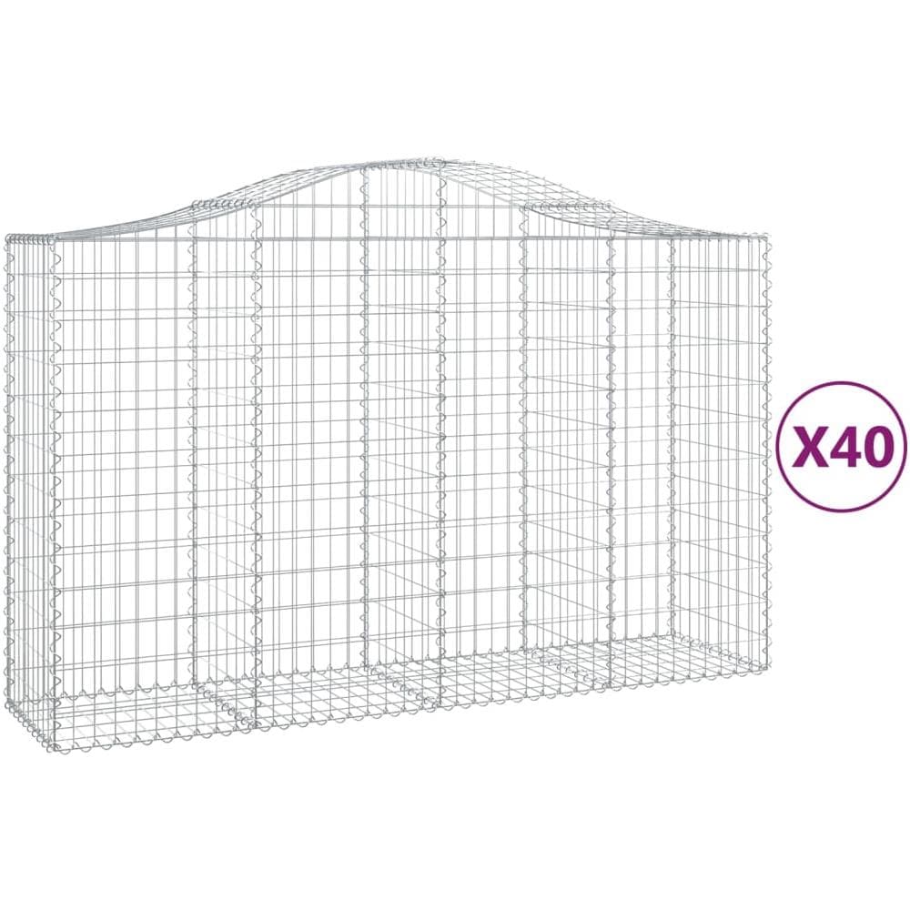 Cesti Gabbioni Ad Arco 40 Pz 200x50x120/140 Cm Ferro Zincato - Foto 2