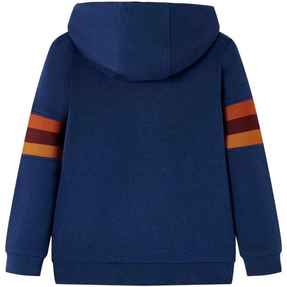 Felpa con Cappuccio per Bambini Stampa Snowboard e Orso Blu Marino 140 - Foto 2