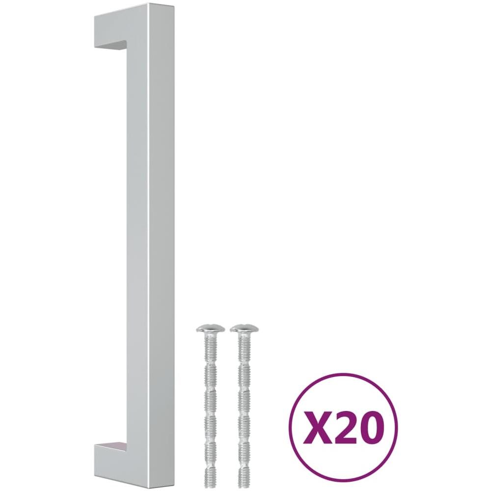 Maniglie per Mobili 20 pz Argento 160 mm in Acciaio Inox - Foto 2