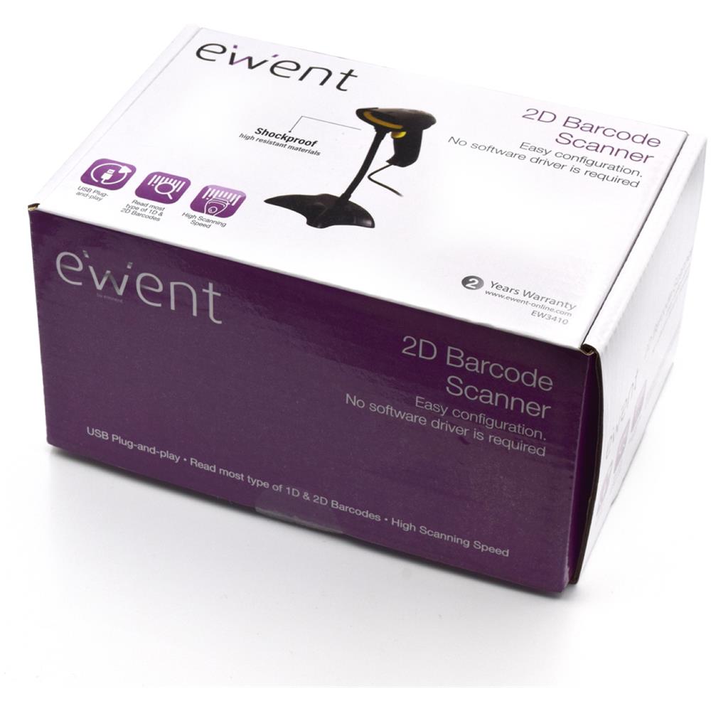 EW3410 lettore di codici a barre Lettore di codici a barre portatile 1D / 2D LED Nero - Foto 9