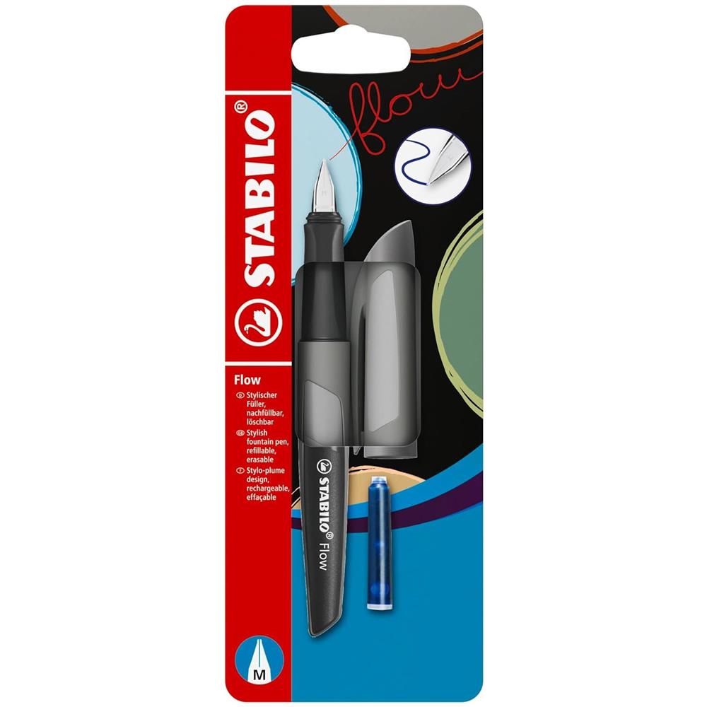 Flow MONOCHROME - Penna Stilografica - in Ardesia - Pack da 1 - Cartuccia inclusa - Foto 1