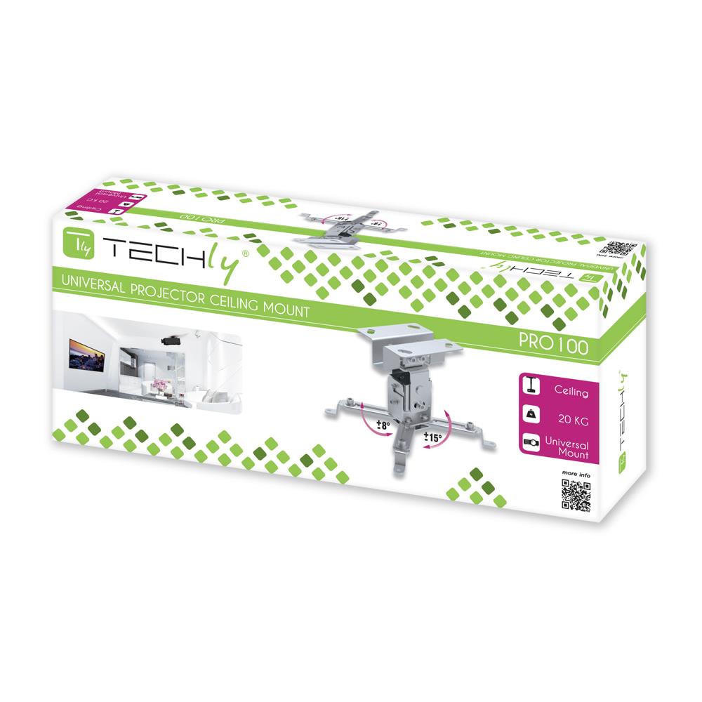 ICA-PM 2S - Supporto a Soffitto per Proiettori Estensione 130 mm Silver - Foto 2