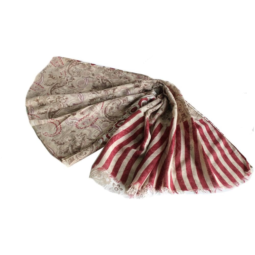 Sciarpa Uomo Pashmina Linea Cashmere Rigata 8664 Taupe - Foto 2