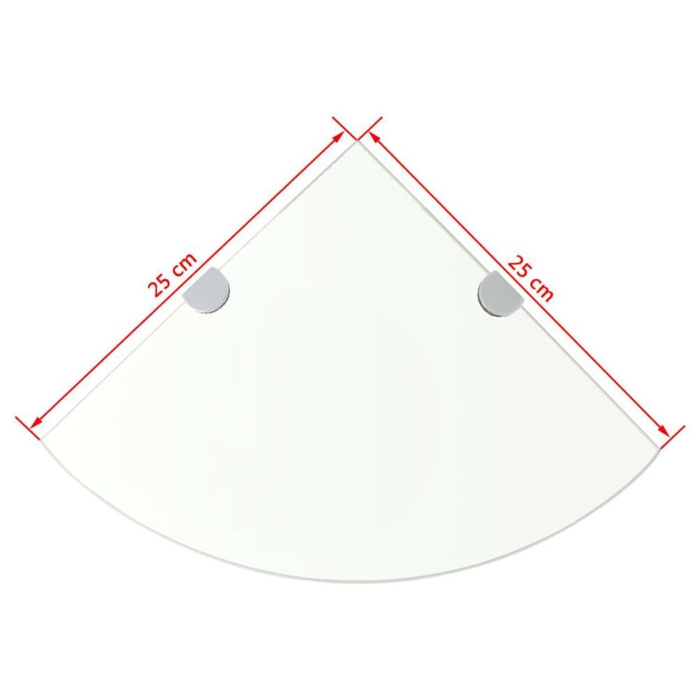 Scaffale Angolare Con Supporti Cromati In Vetro Bianco 25x25 Cm - Foto 12