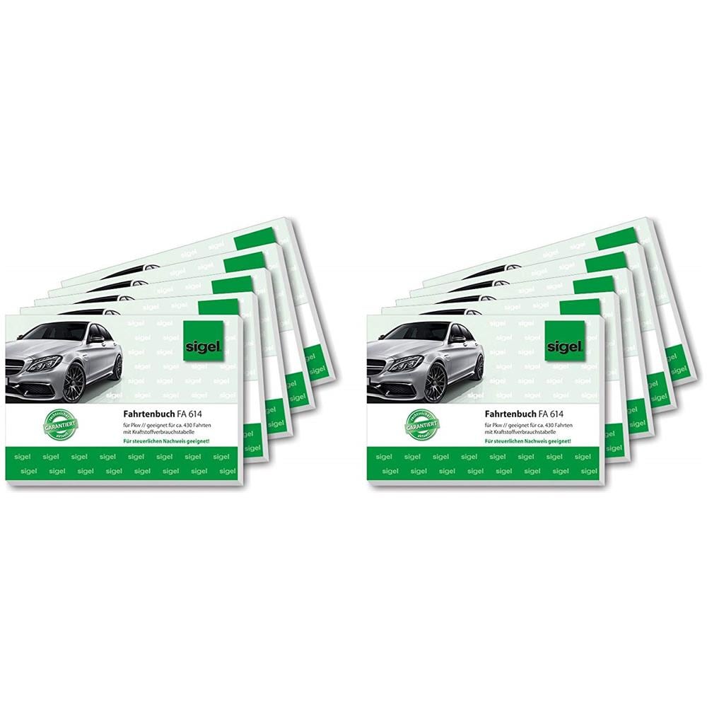 Giornale Di Bordo, Per Auto, A6 Orizzontale Diario Di Bordo A6, 40 Bl (10x Confezione) 10 Pezzi - Foto 1