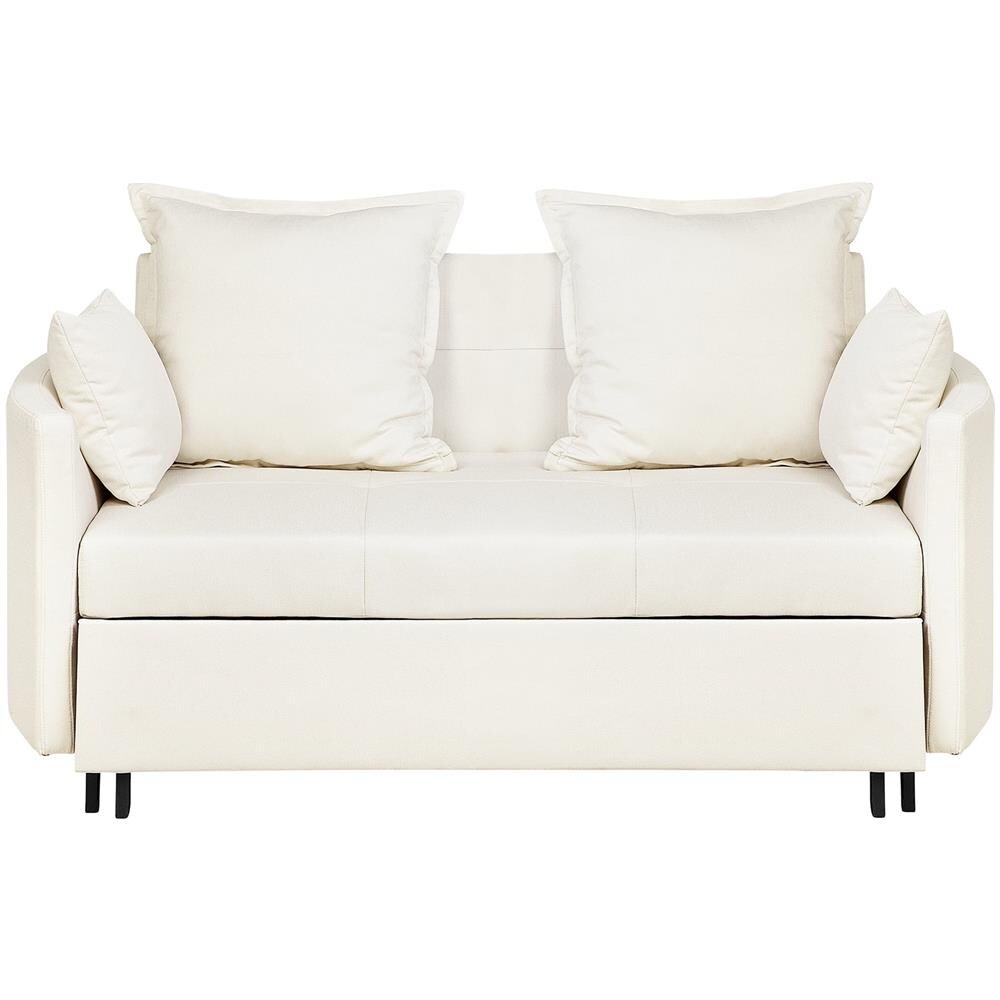 Divano Letto 2 Posti In Tessuto Beige Hovin - Foto 1