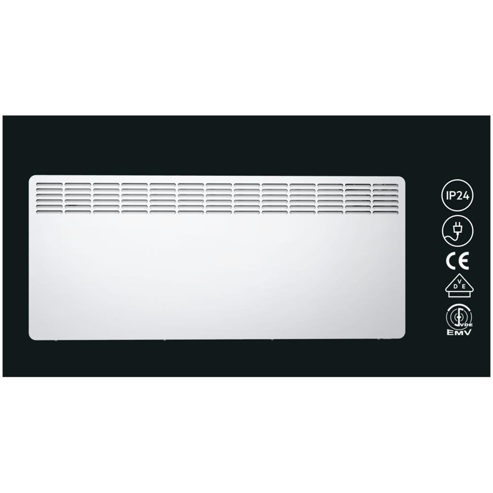 Casa Technik 236537parete Termoconvettore Wkl 3005per Circa 30m, Riscaldamento 3000w, 5-30gradi C, Da Appendere A Parete, Display Lcd, Timer Settimanale, Metallo, Colore: Bianco - Foto 2