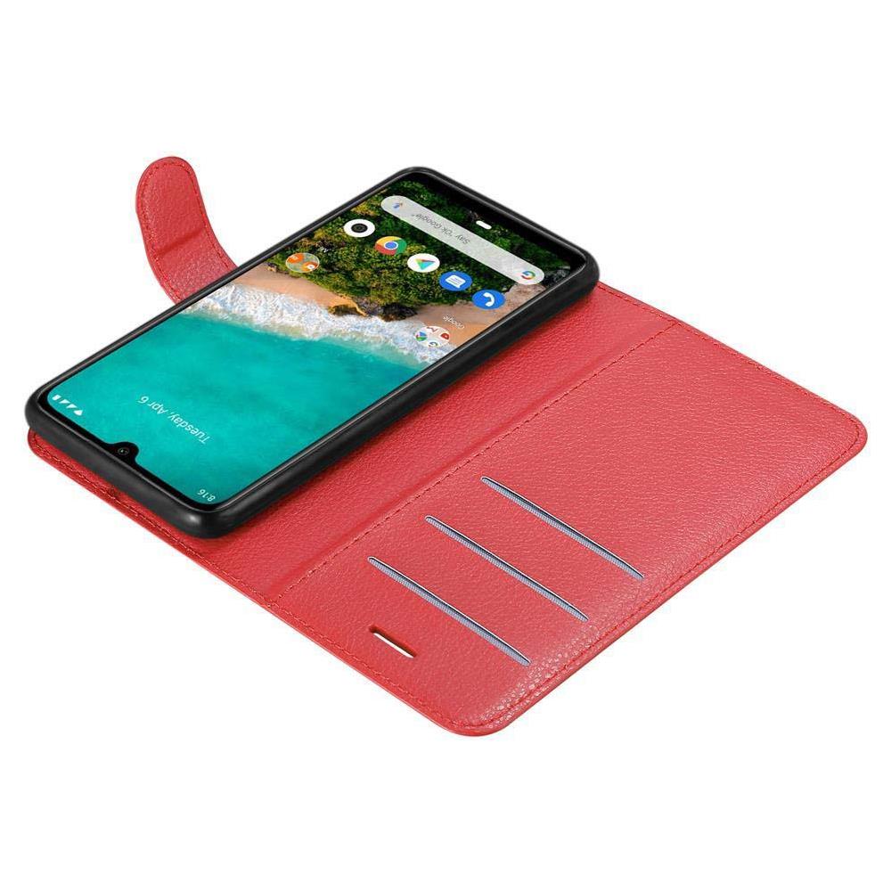 Custodia Compatibile Con Xiaomi Mi A3 In Rosso Carminio - Coperchio Protettiva Con Chiusura Magnetica, Funzione Stand E Tasca Per Le Carte - Foto 8