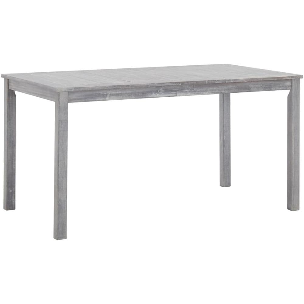 Set Pranzo Da Giardino 7 Pz Grigio Slavato In Massello D'acacia - Foto 2