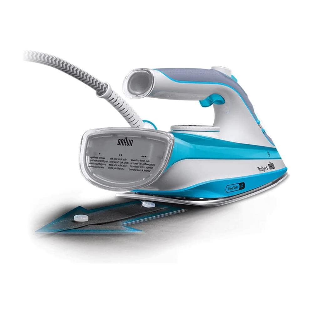 Ferro da Stiro a Vapore TexStyle 5 Capacità 0.3 Litri Potenza 2600 Watt Colore Bianco / Azzurro - Foto 2