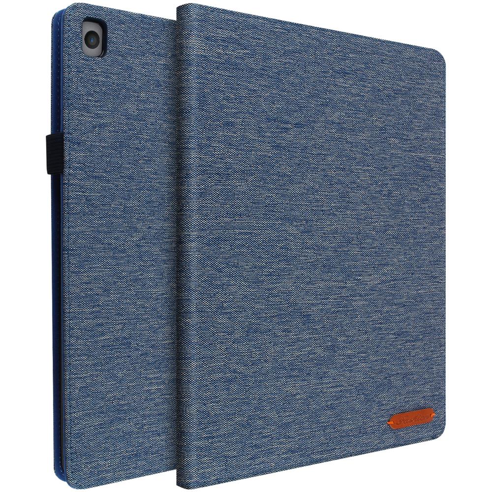 Cover Porta Carte Ipad 9 2021 Ipad 8 2020 Ipad 7 2019 Tessuto Blu - Foto 1