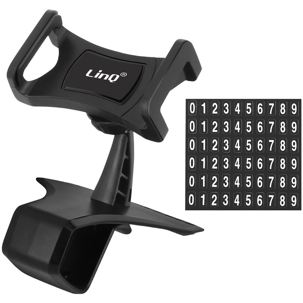 Supporto Automobile Smartphone Parasole Scomparto Numero Telefono Nero - Foto 2