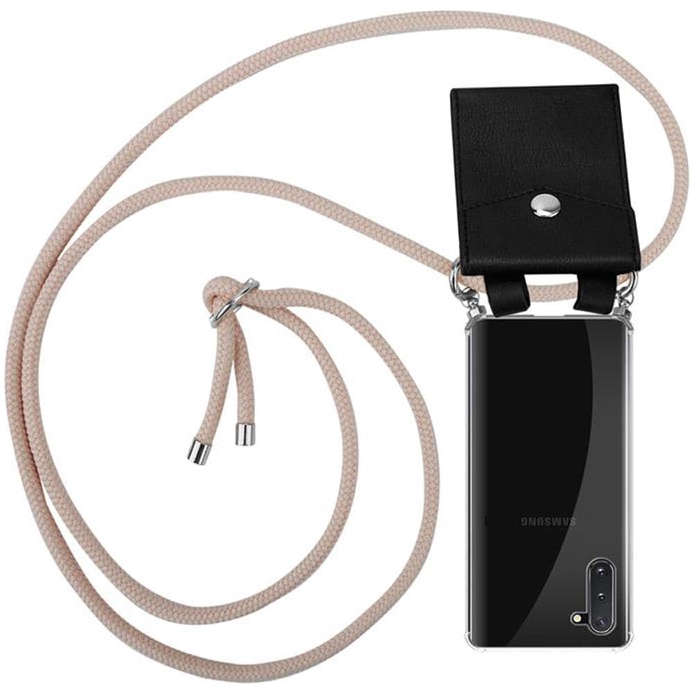 Catena Di Telefoni Cellulari Compatibile Con Samsung Galaxy Note 10 In Or Rosato A Perla - Coperchio Protettivo In Silicone Con Anelli D'argento, Cinturino In Corda E Custodia Staccabile - Foto 1