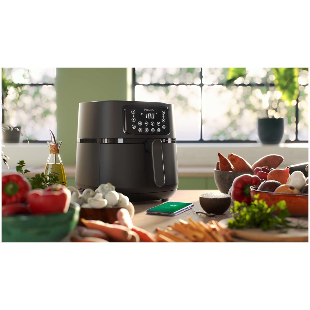 Friggitrice ad Aria HD9285/93 Capacità 7.2 Litri 2000 Watt Colore Nero, Argento - Foto 5