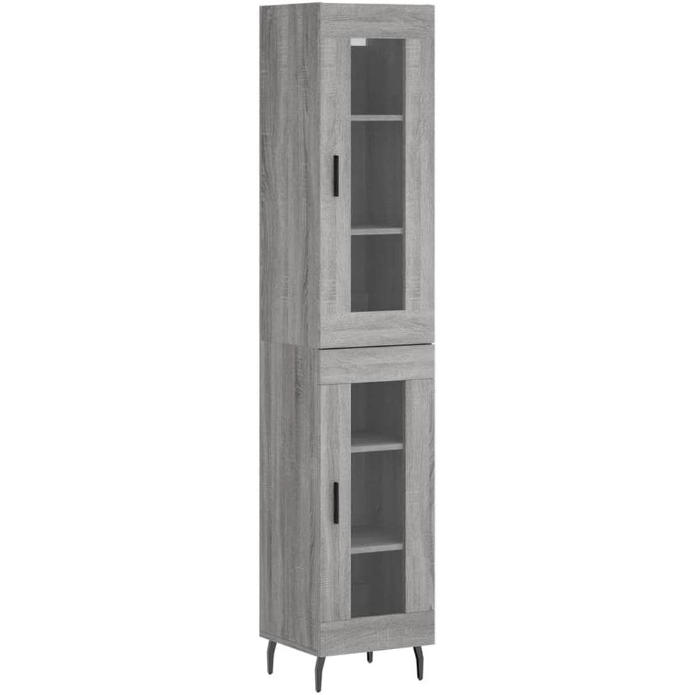 Credenza Grigio Sonoma 34,5x34x180 Cm In Legno Multistrato - Foto 2