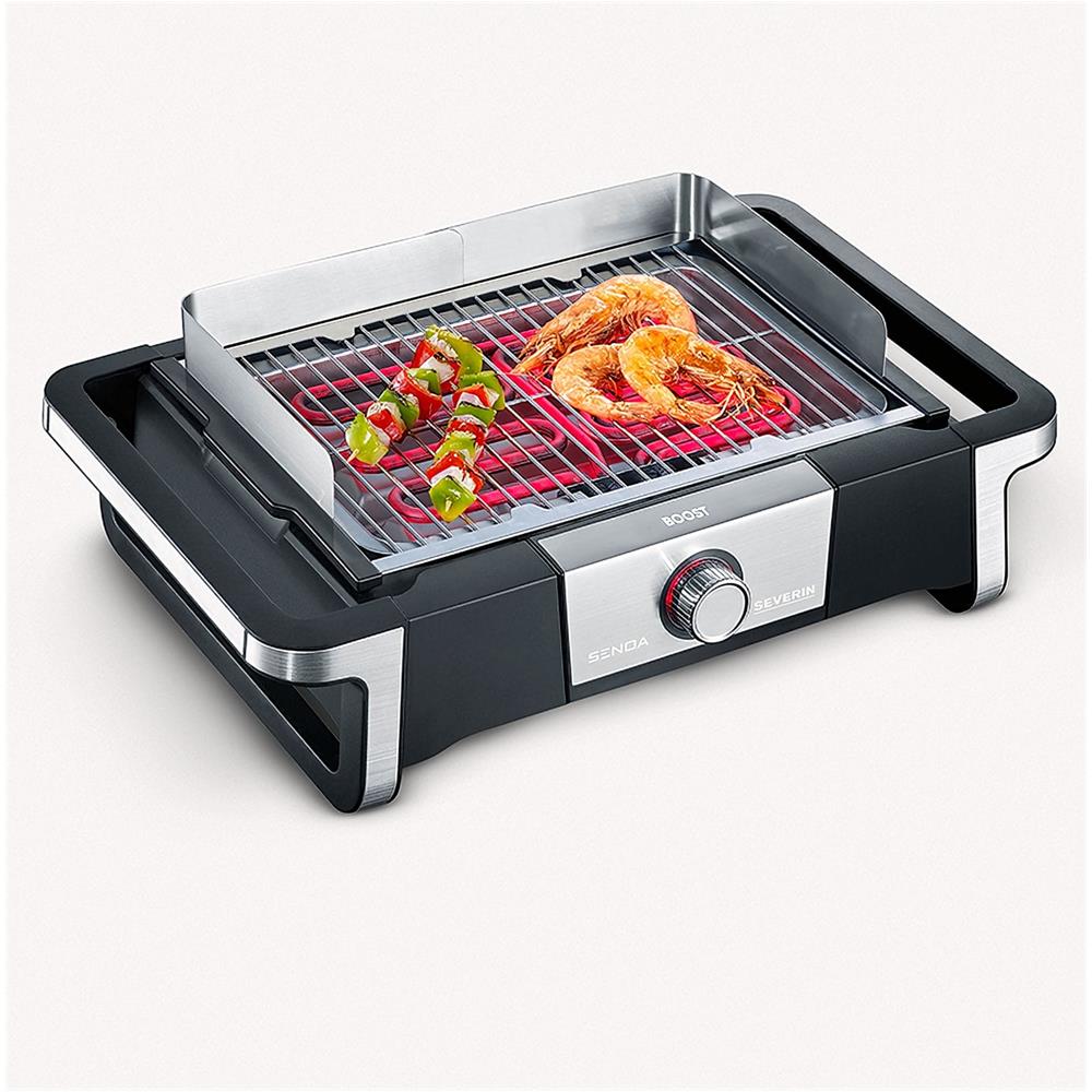 8118 Elettrico Griglia 2 zone grill Nero, Argento - Foto 5