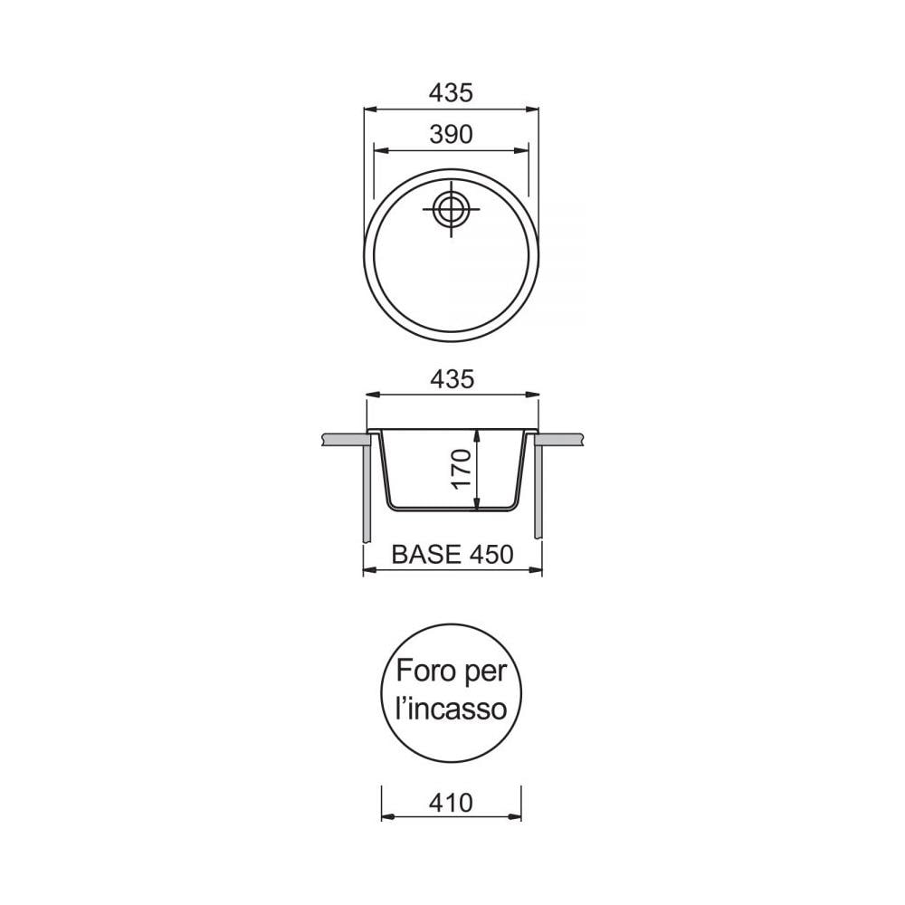 Vintage Lavello montato su piano Cerchio - Foto 2