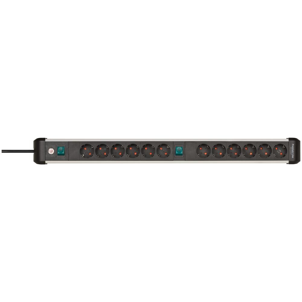 1391030200 prolunghe e multiple 3 m 12 presa (e) AC Interno Nero, Argento - Foto 1