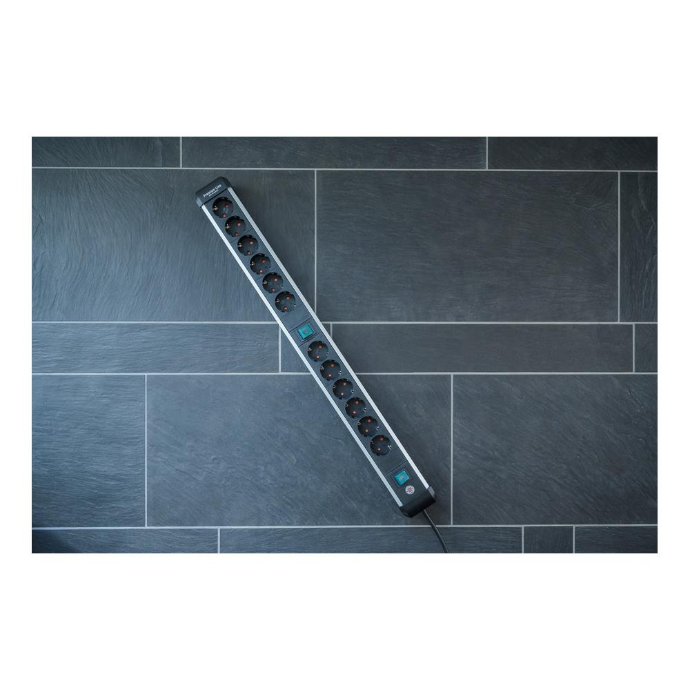 1391030200 prolunghe e multiple 3 m 12 presa (e) AC Interno Nero, Argento - Foto 8