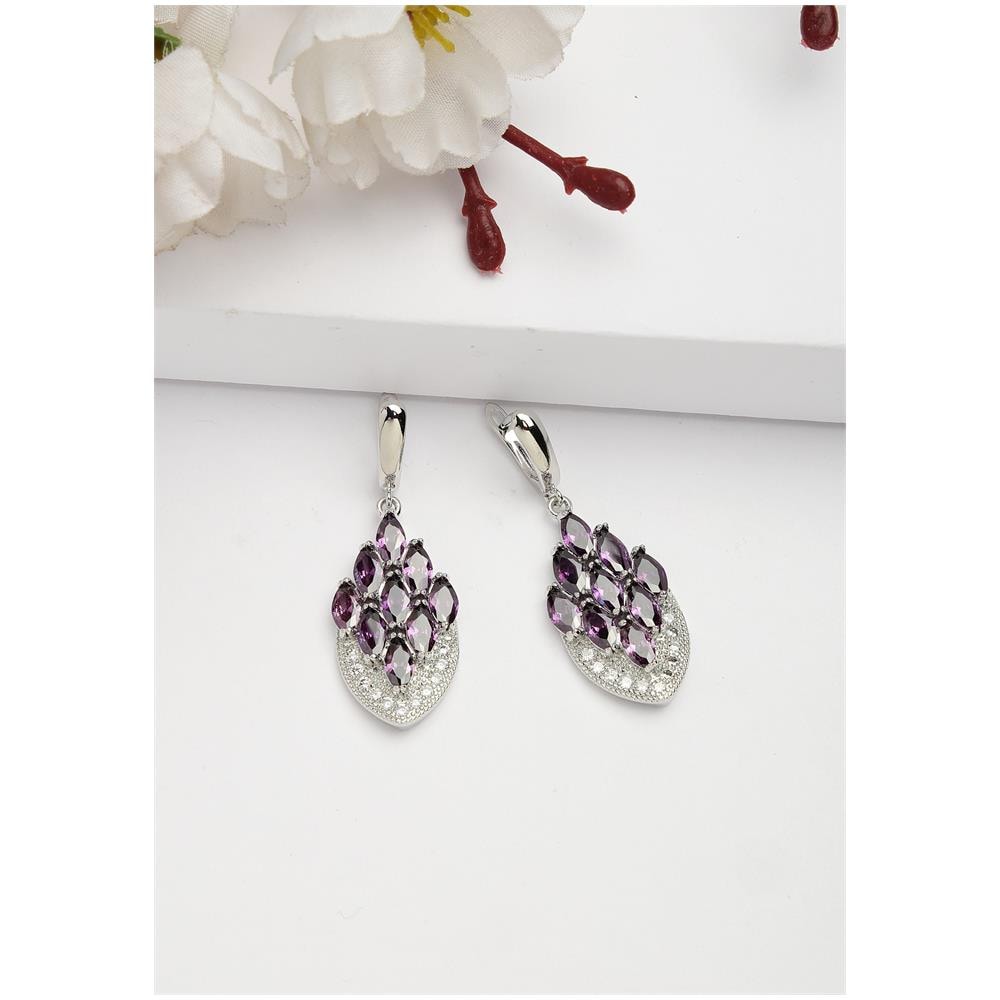 Collezione Diva Orecchini a Goccia Piuma di Pavone - Foto 1