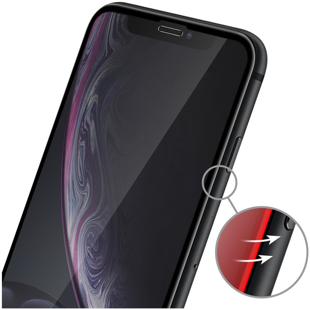 Pellicola Iphone Xr Protezione Schermo Vetro Temperato Contorno Nero - Foto 5