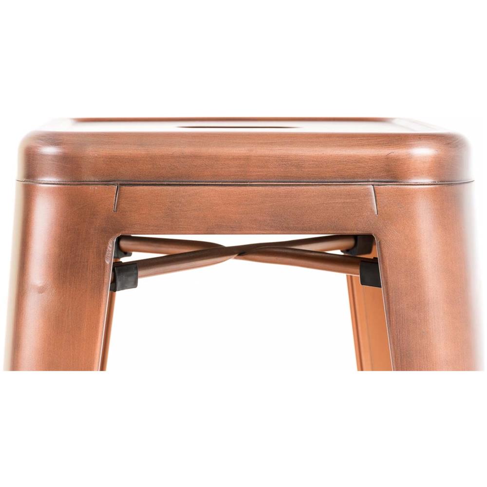 Sgabello Bar Joshua in Metallo I Sgabello Design Industriale E Scandinavian I Sgabello Senza Schienale Impilabile I Sgabello Bancone Alt. 77 CM Rame - Foto 5