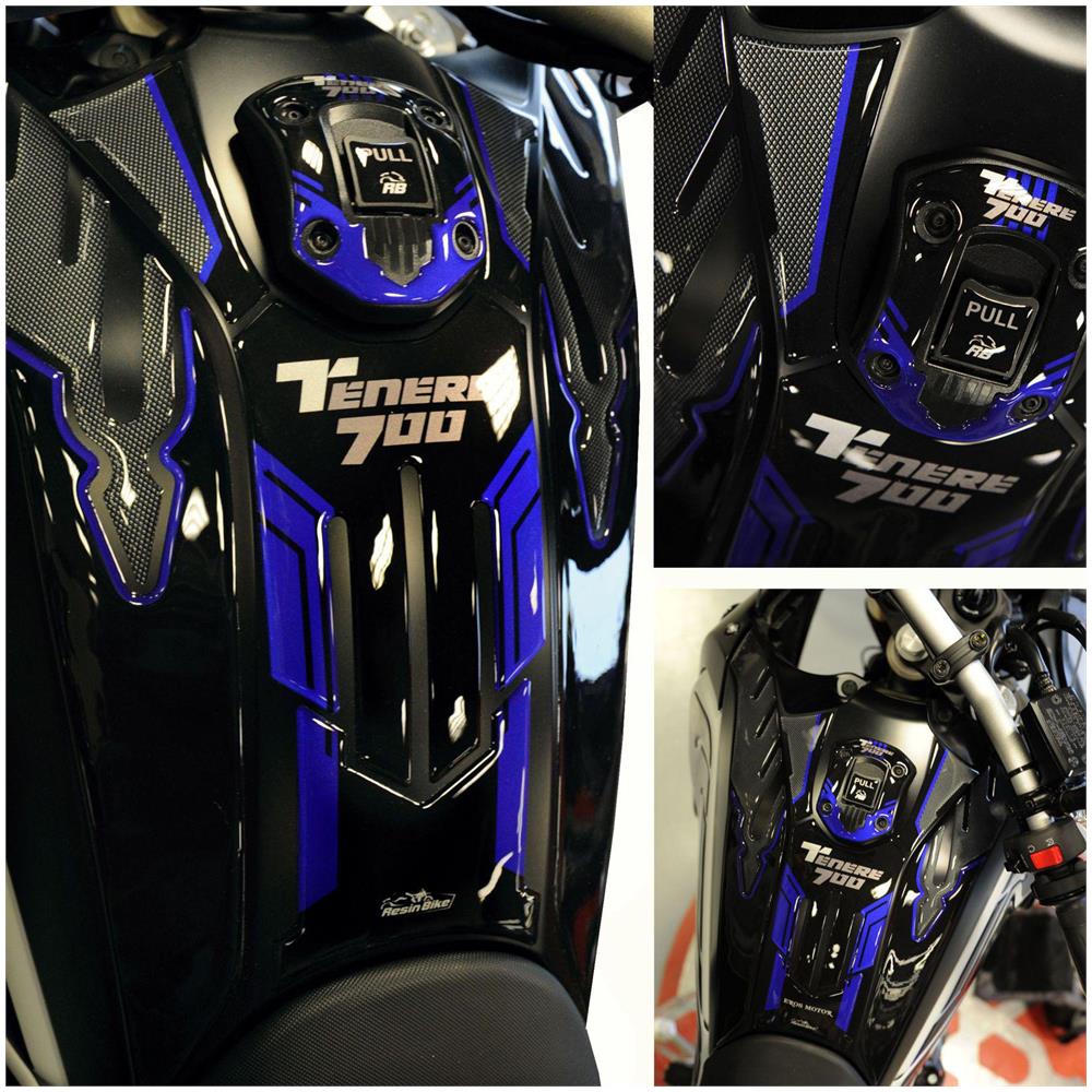 Paraserbatoio Adesivo 3d Compatibile Con Yamaha Tenere 700 2019 Blu - Foto 2