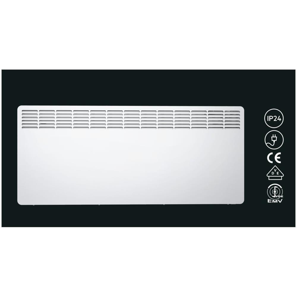 Casa Technik 236536parete Termoconvettore Wkl 2505per Circa 25m, Riscaldamento 2500w, 5-30gradi C, Da Appendere A Parete, Display Lcd, Timer Settimanale, Metallo, Colore: Bianco - Foto 2