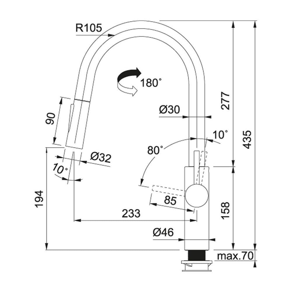 Miscelatore Pescara Colore Nero - Foto 2