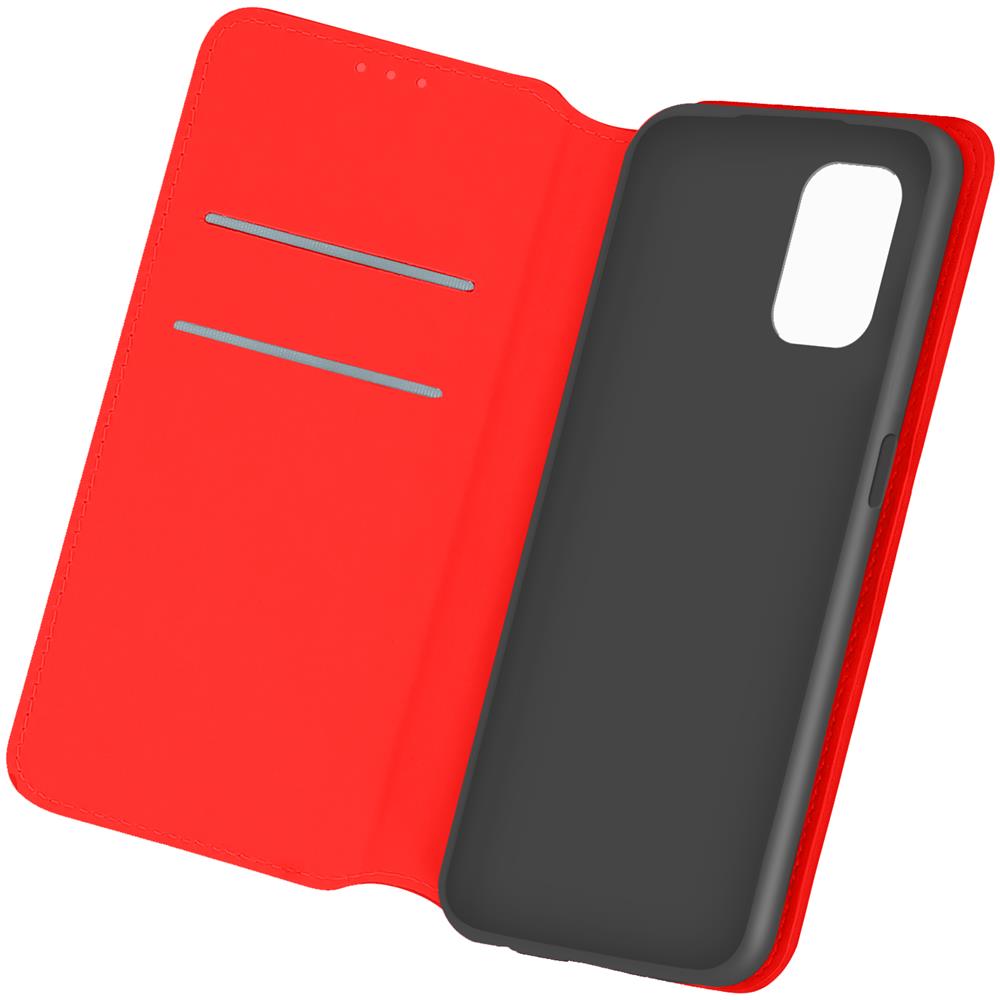Custodia Xiaomi Redmi Note 10 Pro Portacarte Funzione Supporto Similpelle Rosso - Foto 1